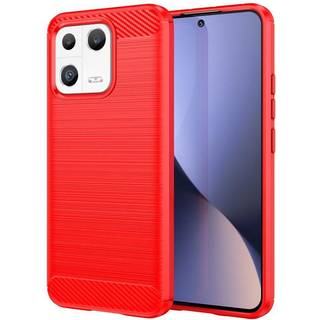 SKALO Xiaomi 13 5G Armor Carbon Stødsikker TPU-cover - Rød