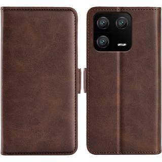 SKALO Xiaomi 13 Pro 5G Premium Wallet Flip Cover - Brun