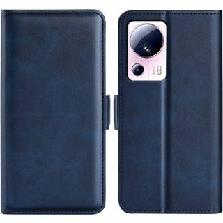 SKALO Xiaomi 13 Lite Premium Wallet Flip Cover - Blå