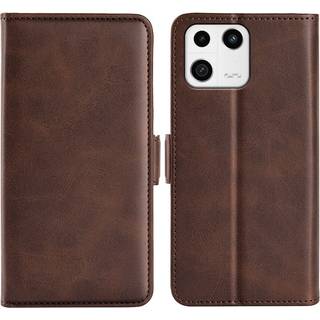 SKALO Xiaomi 13 5G Premium Wallet Flip Cover - Brun