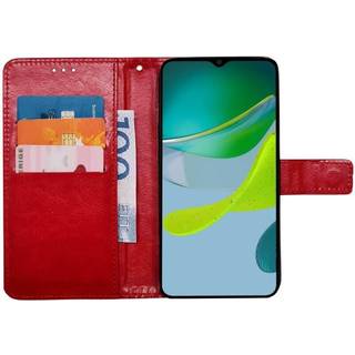 Wallet cover 3-kort Motorola Moto E13 - Rød