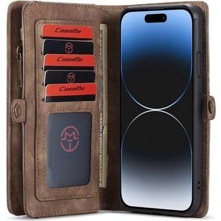CaseMe mobilcover 008 8-kort iPhone 15 Plus - Brun