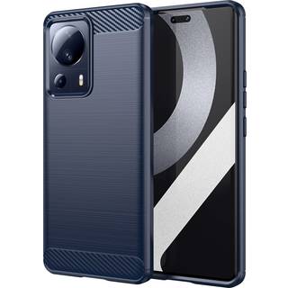 SKALO Xiaomi 13 Lite Armor Carbon Stødsikker TPU-cover - Blå