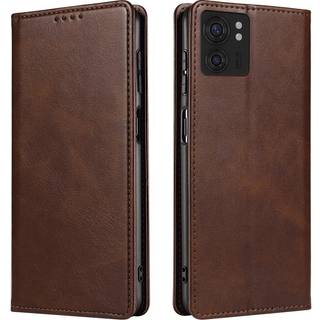 SKALO Motorola Edge 40 5G Premium Wallet Flip Cover - Brun