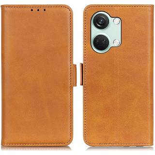 SKALO OnePlus Nord 3 5G / Ace 2V Premium Wallet Flip Cover - Lys brun