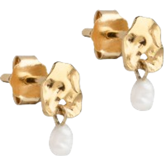 Enamel Mio Pearl Øreringe 18 kt. Forgyldt Sølv E333GM - Dame - 925 Sterling Silver