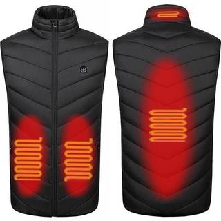 Genopladelig Opvarmet vest/varmevest 4 varmezoner Sort S