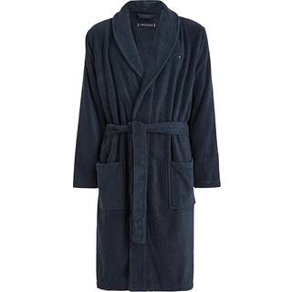 Tommy Hilfiger Cotton Towelling Bathrobe - Navy-2 - Small