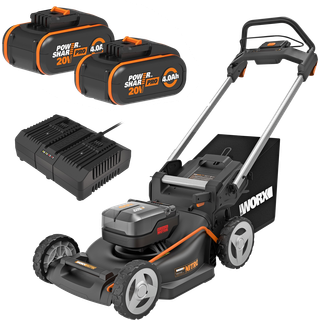 Akku plæneklipper Worx WG748E; 40 V; 2x4,0 Ah batt.