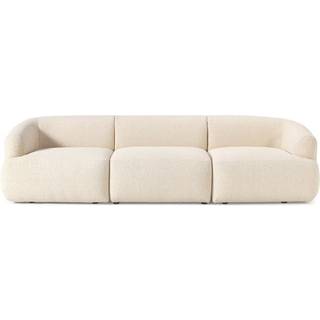 Modulær Bouclés-lædersofa Sofia (3-personers)