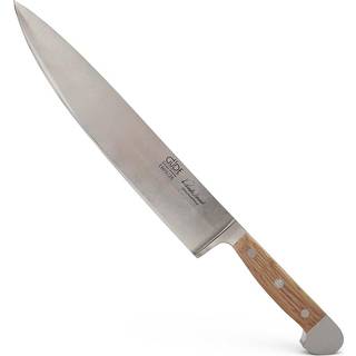 Güde Alpha Fasseiche Kochmesser 26 cm - CVM-Messerstahl - Griffschalen Weinfass-Eichenholz - Braun,Silber