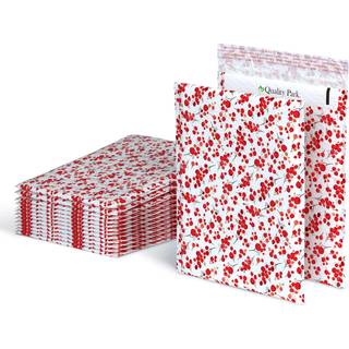 Quality Park Bubble Mailers 8,25"""" x 11"""" Forsendelseskonvolutter Vandt?tte polypolstrede konvolutter Berry Print 25 Pack (QUA85873)
