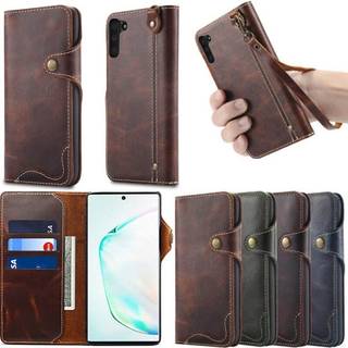 Wallet 3-kort ægte læder Samsung Galaxy Note 10 (SM-N970F)  - brun