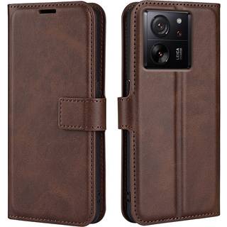 SKALO Xiaomi 13T/13T Pro Premium Wallet Flip Cover - Brun