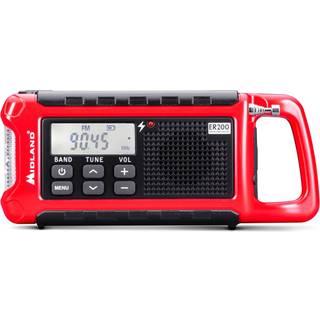 MIDLAND Nødradio/Power Bank ER200 Rød/Sort