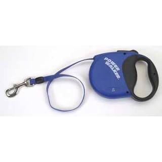 Coastal Pet Power Walker Dog udtrækkelig snor - Reflekterende hundebånd - Stop -and -release -kontrolknap - Komfortgrebshåndtag - Blå - Stor