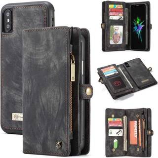 CaseMe Wallet 11-kort Apple iPhone X / XS - Sort / Grå