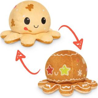 Teeturtle - den originale reversible bl?ksprutte plushie - Gingerbread - S?d sensorisk fidget -udstoppede dyr, der viser dit hum?r