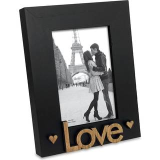 Isaac Jacobs Black Wood Sentimenter Love Picture Frame 4x6 tommer Foto gave til k?re Familie Display p? bordplade (sort 4x6)