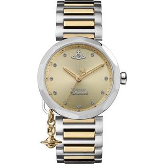 Vivienne Westwood Poplar Champagne Dial Two Tone Stainless Steel Bracelet Ladies Watch VV246CPSG