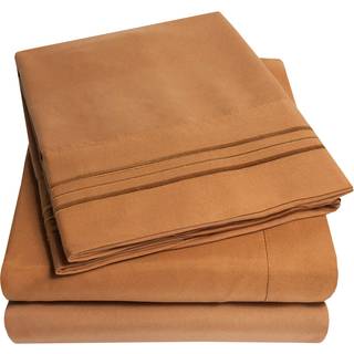1500 Supreme Collection King Sheet s?tter mokka brun - luksushotelbeddeplader og pudebetr?k s?t til kong madras - ekstra bl?de elastiske hj?rne s
