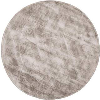Rund viskose tæppe Jane, håndvævet