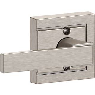 Schlage Lever med Upland Trim Non-Turning Lock Satin Nickel (F170 NBK 619 ULD)