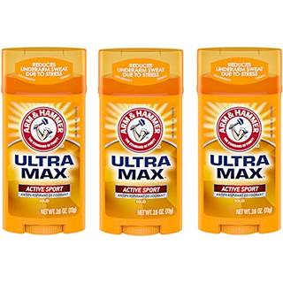 Arm og Hammer Ultra Max Solid Antiperspirant Deodorant Active Sport 2.6 oz. (Pakke med 3)