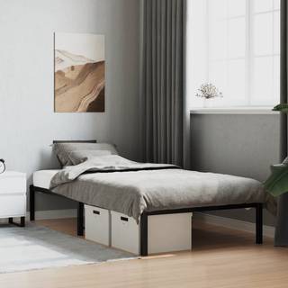 sengeramme 107x203 cm metal sort