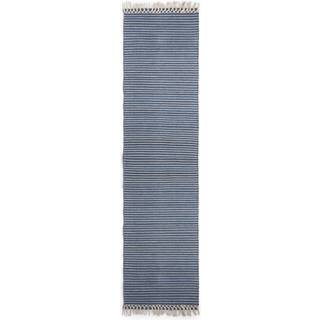 Formgatan Bold Fringe Tæppe 70x300 Cm - Plasttæpper Genanvendt Pet Dusty Blue - FG 7301
