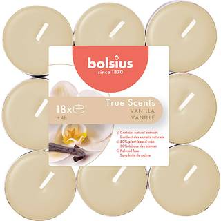 Bolsius fyrfadslys med duft, 18-pak - vaniljeduft (På lager i butik)