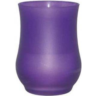 Tulip stearinlys i glasbowle med ren parrafin 40 timer lilla