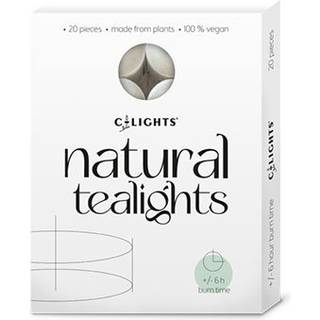 Fyrfadslys med bionedbrydelig holder - 20 stk - C-Light