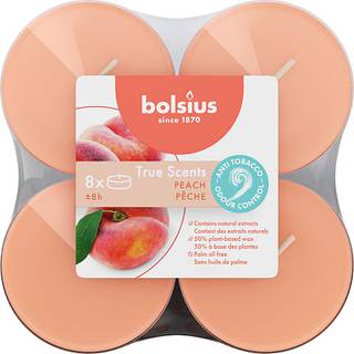Bolsius maxi duftfyrfadslys, 8-pak - fersken duft (På lager i varehus)