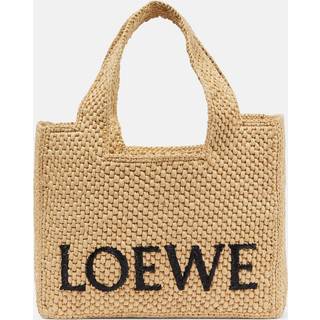 Loewe Paula&#39;s Ibiza Small logo raffia tote bag - beige - One Size