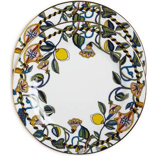 La DoubleJ Tableware - 'Borboni White' dessert plate, set of two in multicolor 100% PORCELLAIN