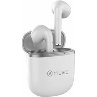 Muvit Pure trådlösa in-ear hörlurar, vit