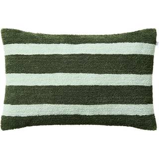 Chhatwal & Jonsson Stripe linen boucle pudebetræk 40x60 cm Cactus green-aqua
