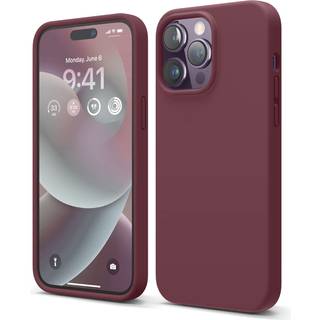 Elago kompatibel med iPhone 14 Pro Max Case Liquid Silicone Case Full Body Protective Cover Stockfast Slim Phone Case Anti-Scratch Soft Microfibe