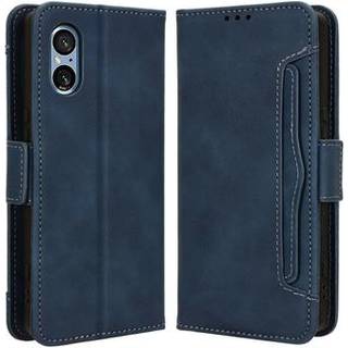 Sony Xperia 5 V Pung Cover med Kortholder - Blå