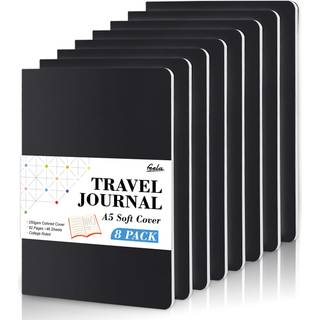 8 Pack Soft Cover Journal Bulk Feela Notebooks College styret for arbejde foret rejsetidsskrift for kvindelige m?nd, der tager notatb?ger skolear