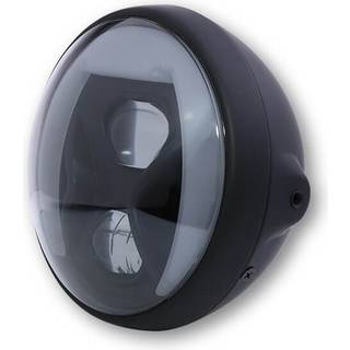 Highsider Led-Forlygte inkl. kurvelys British Style, sort