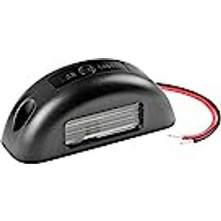 Nummerpladelygte Led Med 4x SMD Dioder- Universal Sort Hus 10V-30V - Antal 1 stk