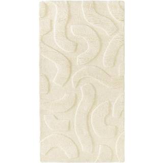 Håndvævet uldtæppe Clio med høj-lav struktur