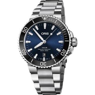 Oris 01 733 7730 4135-07 8 24 05PEB Aquis Blå/Stål Ø43.5 mm