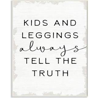 Stupell Industries fort?ller sandheden Funny Family Word Design af kunstner Daphne Polselli Art 13 x 0,5 x 19 v?gplak