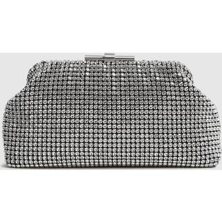 Reiss Reiss Silver Adaline Embellished Clutch Bag