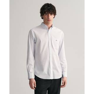 GANT Herre Regular fit klassisk poplin skjorte med bankerstriber (M)