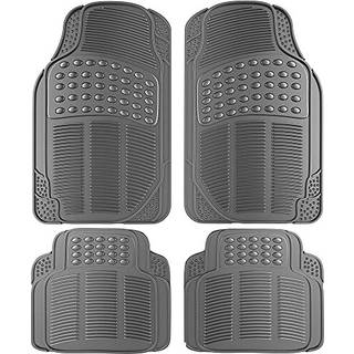 Oxgord Universal Fit for/bag 4 -delt fuld sæt Ridged Heavy Duty Rubber Floor Mat - (Grå)