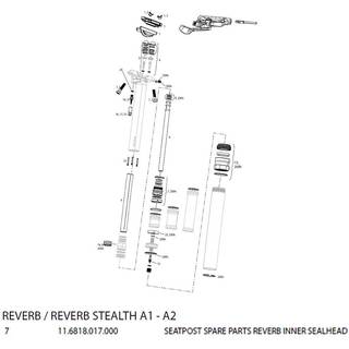 Rockshox forsegling Reverb/Reverb Stealth Inner Cartridge Sealhead for Seatpost A1-A3